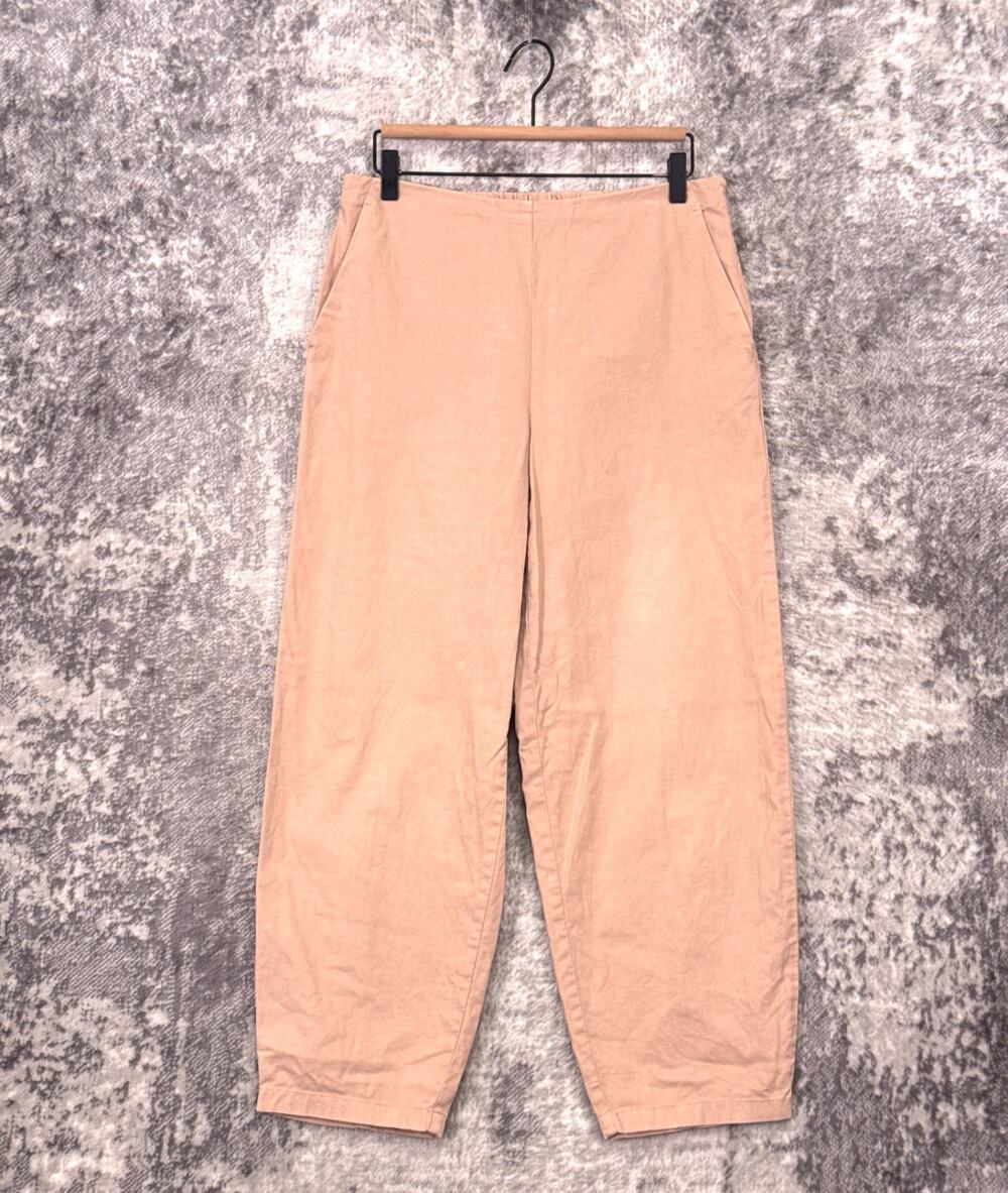 Eileen Fisher Cotton Hemp Stretch Lantern Pants Small Womens Woven